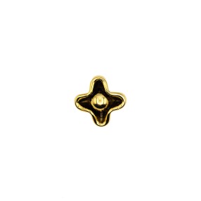 METAL BUTTON STAR WITH SHANK - GOLD
