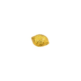 METAL BUTTON LEMON WITH SHANK - GOLD