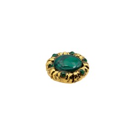PEARLY JEWEL BUTTON WITH SHANK - GREEN