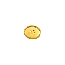 4-HOLES METAL BUTTON WITH RIM - GOLD