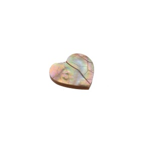 HEART SHELL BUTTON  WITH SHANK - BEIGE