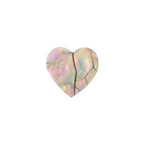 HEART SHELL BUTTON  WITH SHANK - BEIGE