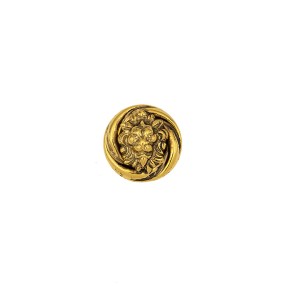 LION HEAD METAL BUTTON WITH SHANK - GOLD
