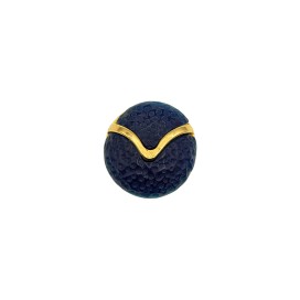 METAL BUTTON WITH SHANK - NAVY BLUE-GOLD