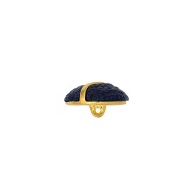 METAL BUTTON WITH SHANK - NAVY BLUE-GOLD