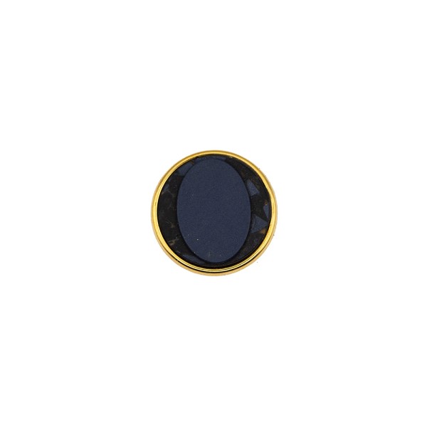 ABS BUTTON WITH SHANK - BLUE-GOLD