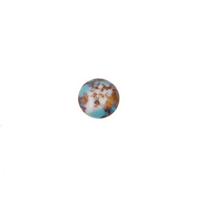 DOME GLASS MARBLED BUTTON - BRONZE-TURQUOISE