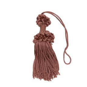 CHAINETTE KEY TASSEL - PINK CAMEO
