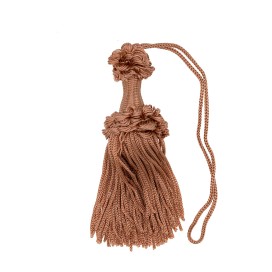 CHAINETTE KEY TASSEL - PINK CORAL