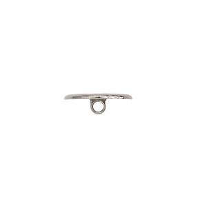 POLISHED METAL BUTTON WITH SHANK - SILVER