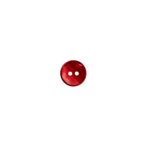 2-HOLES NATURAL AGOYA SHELL BUTTON - RED