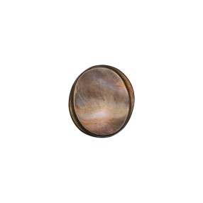 OVAL SHELL AUSTRALIA BUTTON WITH SHANK - BROWN