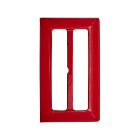 CLASSIC RECTANGULAR POLYESTER BUCKLE 75MM - RED