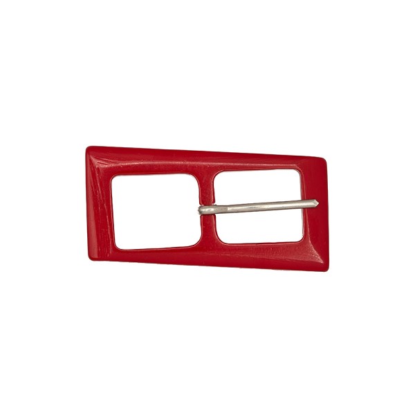 CLASSIC RECTANGULAR POLYESTER BUCKLE 20MM - RED