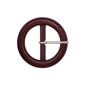 CLASSIC ROUND POLYESTER BUCKLE 45MM - BORDEAUX