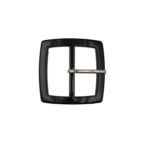 CLASSIC SQUARE GALALITH BUCKLE 40MM - BLACK