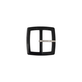 CLASSIC SQUARE GALALITH BUCKLE 30MM - BLACK