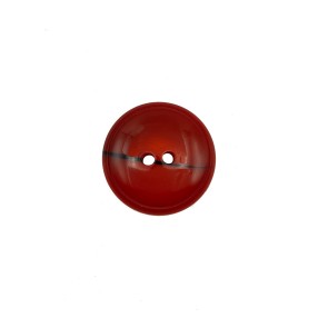 4- HOLES DOMED POLYESTER BUTTON - RED