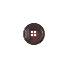 4-HOLES DOMED POLYESTER BUTTON - BORDEAUX