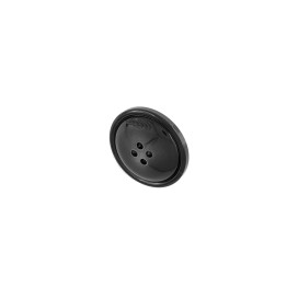 4- HOLES DOMED POLYESTER BUTTON - DARK GREY