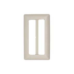 CLASSIC RECTANGULAR GALALITH BUCKLE 80MM - WHITE