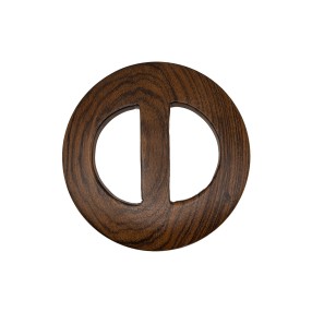 CLASSIC ROUND WOOD BUCKLE 50MM - CHERRY