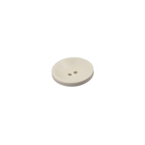 2-HOLES CUPPED BUTTON - MATTE WHITE