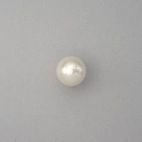 PEARL BALL BUTTON WITH SHANK - WHITE-GOLD