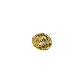 TEXTURE METAL BUTTON WITH SHANK - ANTIQUE GOLD