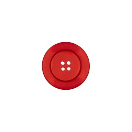 4-HOLES POLYESTER BUTTON - MATTE RED