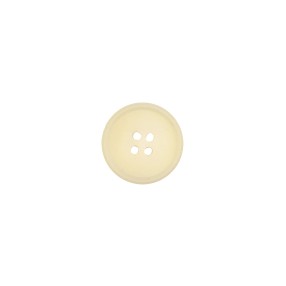 4-HOLES POLYESTER BUTTON WITH RIM - CREAM