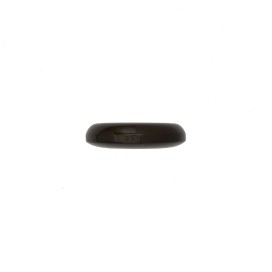 4-HOLES MATTE BUTTON WITH POLISHED RIM - BROWN