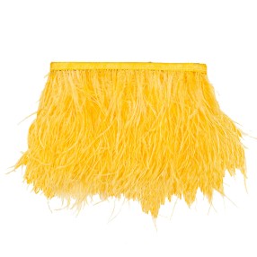 OSTRICH FEATHER FRINGE - YELLOW