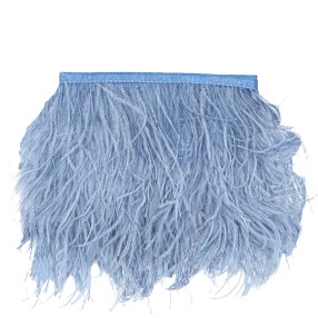 OSTRICH FEATHER FRINGE - SKY BLUE