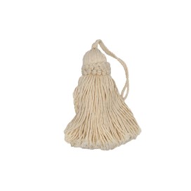 COTTON KEY TASSEL WITH RUCHES - CRUDE
