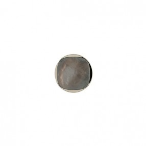 GREY PEARLED  SHANK BUTTON WITH SILVER RING