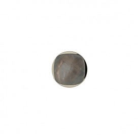 GREY PEARLED  SHANK BUTTON WITH SILVER RING