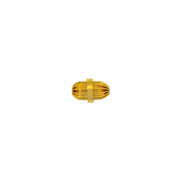 LITTLE BARREL JEWEL METAL BUTTON WITH SHANK - GOLD
