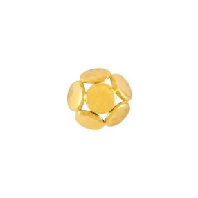 OCTAGONAL DOMED METAL BUTTON WITH SHANK - GOLD