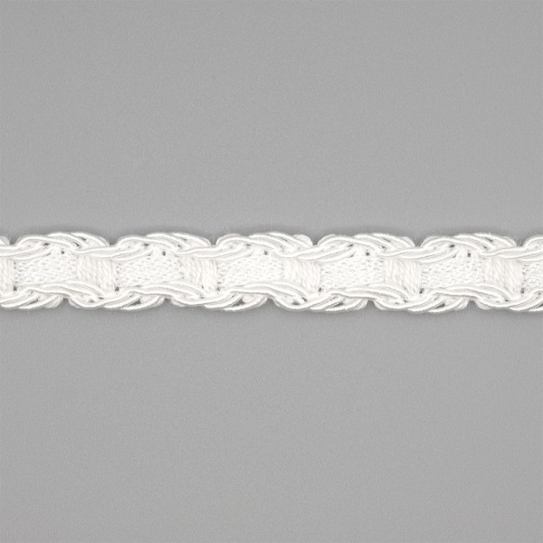 BRAID TRIMMING WITH RIBBON 12MM - WHITE