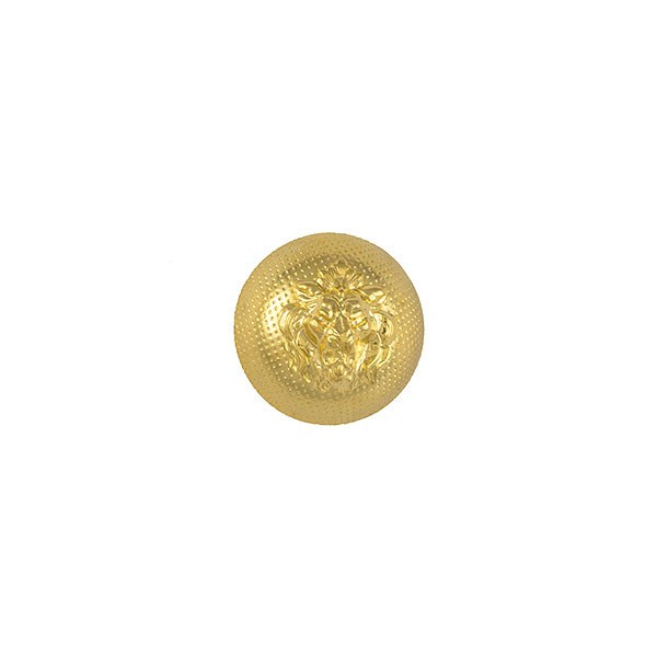 LION DOME METAL BUTTON WITH SHANK - GOLD