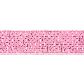 SQUARE SEQUIN BRAID TRIMMING - 20MM PINK