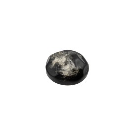 CAST POLYESTER RESIN BUTTON WITH SHANK - SILVER