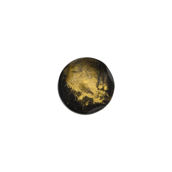 CAST POLYESTER RESIN BUTTON WITH SHANK - GOLD