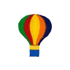 IRON-ON EMBROIDERED BALLOON MOTIF - MULTICOLOR