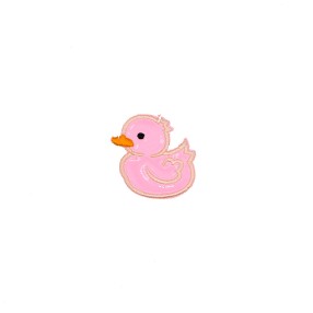 IRON-ON EMBROIDERED DUCKY MOTIF - PINK