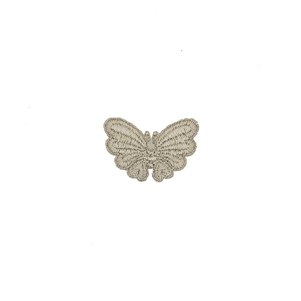 IRON-ON EMBROIDERED BUTTERFLY MOTIF - DOVE