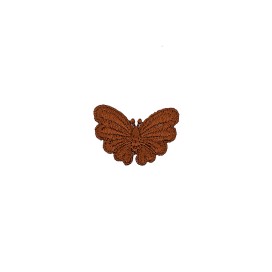 IRON-ON EMBROIDERED BUTTERFLY MOTIF - BROWN