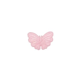 IRON-ON EMBROIDERED BUTTERFLY MOTIF - PINK