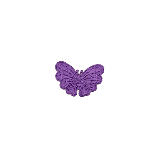 IRON-ON EMBROIDERED BUTTERFLY MOTIF - PURPLE
